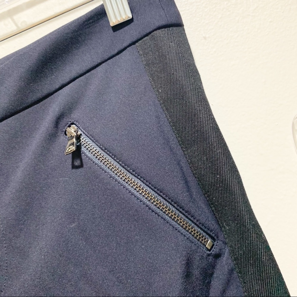 REBECCA TAYLOR AVA TECHY PANT In Navy & Black - Picture 7 of 9